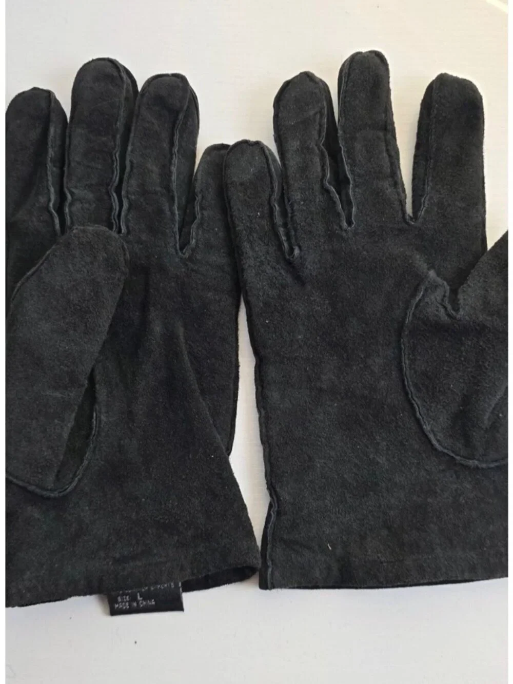Wilson's Leather Black Suede Gloves in size Large